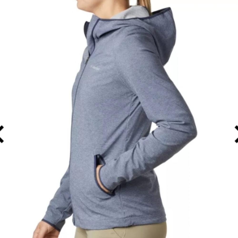 Columbia Jacket Women‎ Size Large Heather Canyon Softshell Full Zip Two pockets
